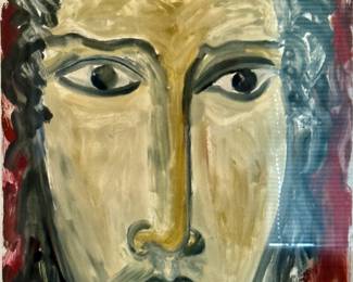 Very large MARIO VILLA painting! Mario Villa (Nicaraguan/New Orleans, 1953-2021) Famous artist and furniture designer.