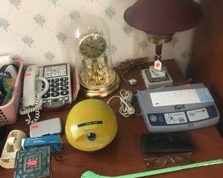 Mcm pencil sharpener! Anniversary clock and desk lamp!