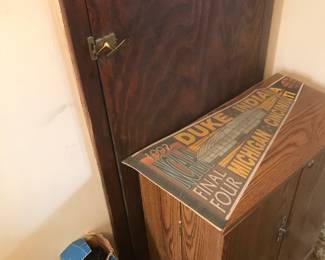 Tape cabinet! Final 4 pennant!