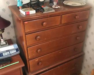 Willett Chest of drawers with coronation plates on top!