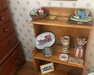 Another hand built bookcase with collectibles!