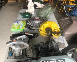 Set of original Mustang Hub Caps! Delta sander and yard items!