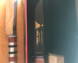 Collectible Iwo Jima knife with box among others!