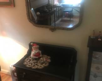 Antique gold framed mirror!