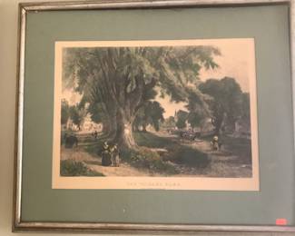 The dining room has several nice framed prints and paintings!