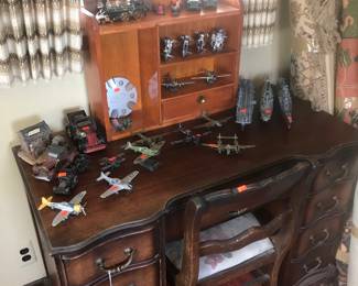 Planes and motorcycles too! Nice matching desk and chair!