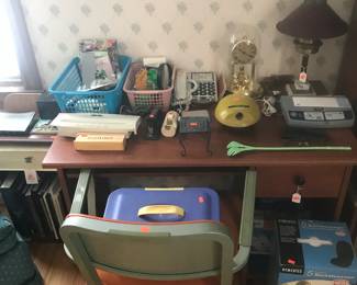 Steelcase office chair, MCM pencil sharpener and office supplies!