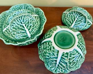 Cabbage covered bowls from Portugal
