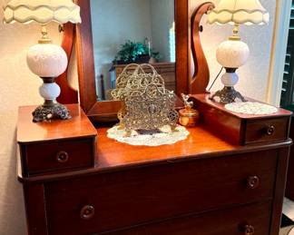 Cavalier mahogany dresser and mirror