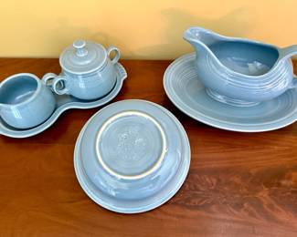 Fiesta blue serving dishes