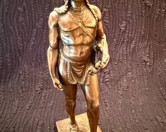 Small bronze statue of Massasoit