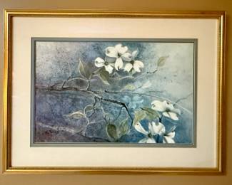 Framed floral print by Ron Williams