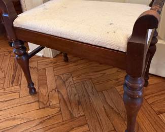 Vintage vanity bench