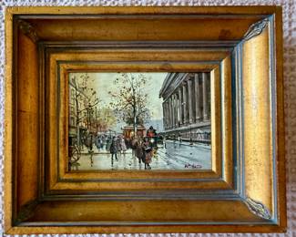 Small framed painting signed by W. Sita