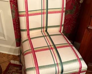Plaid upholstered accent chair (1 of 2)