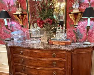 Century Coddington Square marble top buffet