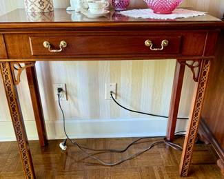 Hickory Chair carved entry way table