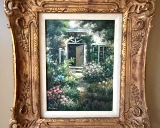 Framed oil painting signed by B. Levin