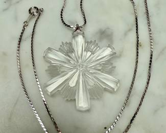 Gorham crystal snowflake necklace