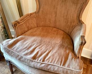 Vintage velvet armchair