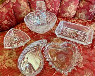 Glass serving dishes