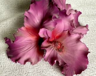 Capodimonte hibiscus figurine