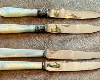 Mother of pearl handled butter knives
