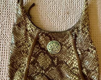 Brighton snakeskin print handbag