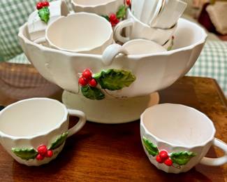1962 Holt Howard punch bowl set