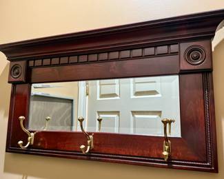 Wood mirrored coat hanger