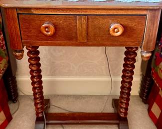 Vintage spool nightstand (1 of 2)