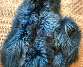 Saga Furs blue fox collar and cuffs
