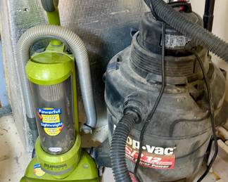 Eureka canister vacuum and Shop-Vac
