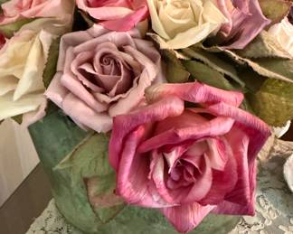 Faux floral arrangements