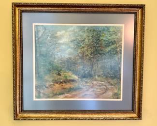 Framed landscape print by Francine Locher
