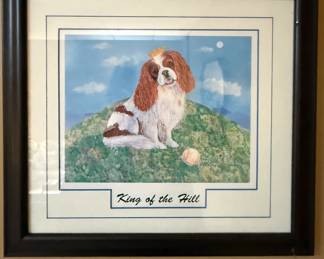 Framed "King of the Hill" print by Casey