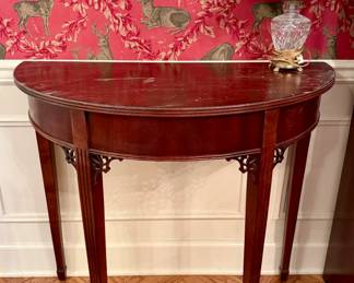 Vintage half-moon table