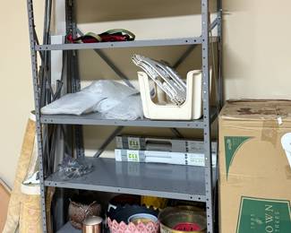 Metal shelves