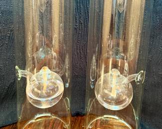 Wolfard glass oil lamps