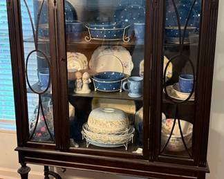 Antique Glass Door China Cabinet