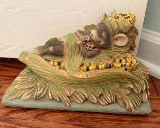 Collections Etc. Resin Sleeping Mouse Doorstop