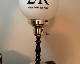 Vintage Sorority Globe Lamp