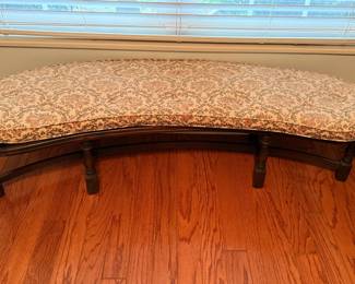 Curved Upholstered Bench