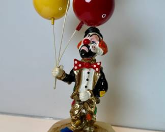 Ron Lee Figurine "Hobo Joe with Balloons" Clown Sculpture