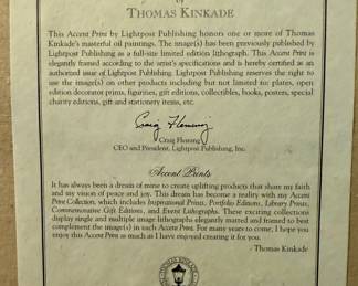 Certification of Print Authenticity