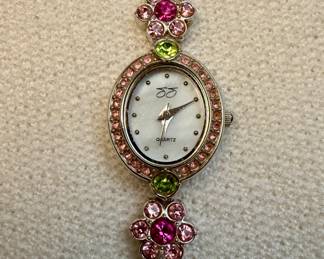 Suzanne Somers Crystal Flower Watch