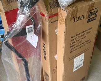 Mobility Assistance Cane, Foot Stools and Shower Handles (New)