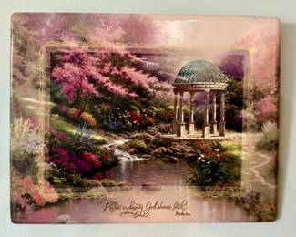 Thomas Kinkade's "Pools of Serenity" Numbered Ceramic Plate A1025 from the "Gardens of Faith" Collection