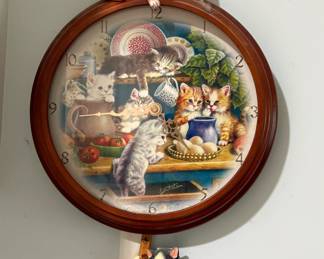 "Kitchen Capers" Pendulum Wall Clock, Designed by Jurgen Scholz and Produced by The Bradford Exchange.