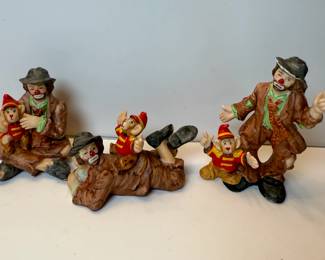 Emmett Kelly Jr. "Weary Willie" Hobo Clown Figurines by Flambro